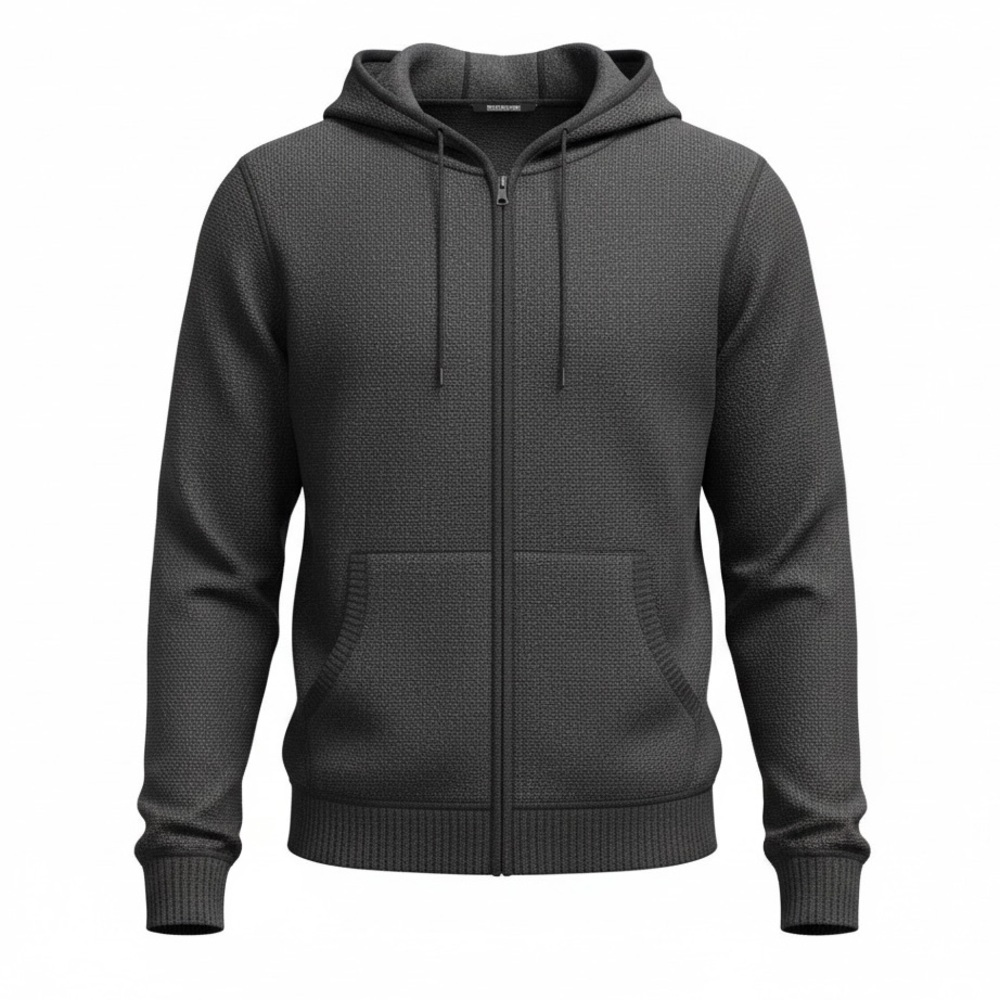 NWT PX Clothing - Men’s Navy Blue Full Zip Hooded Sweater - Size XXL